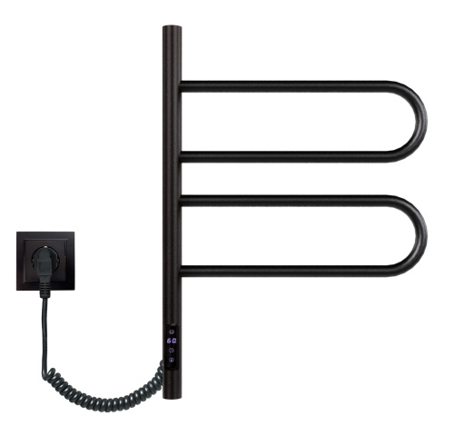 Полотенцесушитель Vincea VTD-1R1CBE 43х59 электрический черный - фото 2