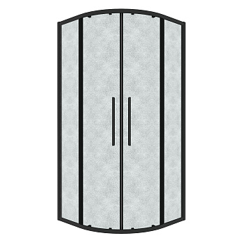 Душевой уголок Grossman Cosmo 301.K33.02.9090.21.02 90х90 стекло текстурное профиль черный матовый без поддона