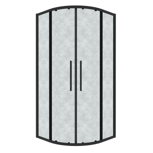 Душевой уголок Grossman Cosmo 301.K33.02.9090.21.02 90х90 стекло текстурное профиль черный матовый без поддона