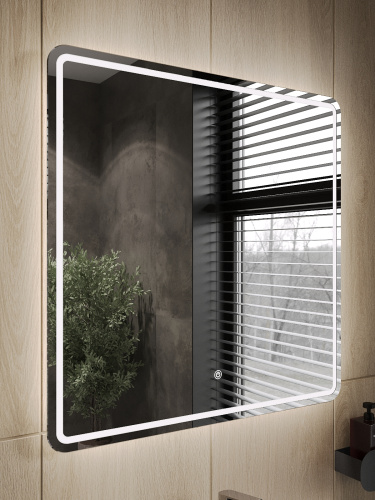 Зеркало в ванную Orange Nature ON-80ZE 80х80 цвет белый - фото 5