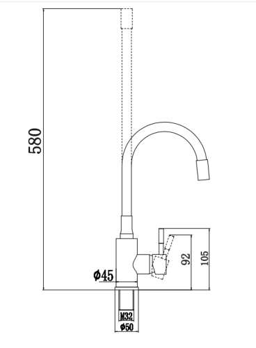 Смеситель для кухни Fmark FS26729-04 на мойку сатин - фото 2