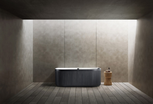 Ванна из искусственного камня Abber Leipzig AM9916BW 170х80 пристенная овальная с каркасом - фото 3