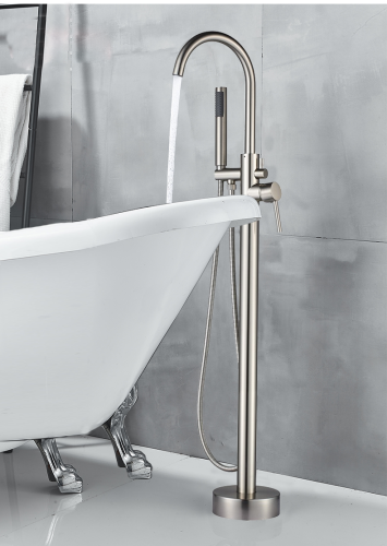 Смеситель BOCH MANN BRAIES Brush nickel BM8922 напольный никель матовый - фото 5