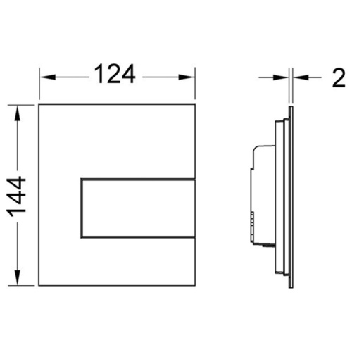 Панель смыва механическая Tece TECEsquare 9242814 цвет белый матовый - фото 2