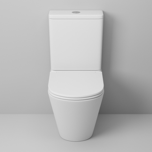 Унитаз напольный с бачком Grossman Санфаянс GR-4450MS белый матовый с сиденьем микролифт безободковый каскадный смыв - фото 3