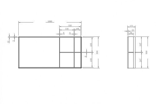 Зеркало-шкаф Abber AS6639 100х13х50 подвесной цвет белый матовый - фото 3