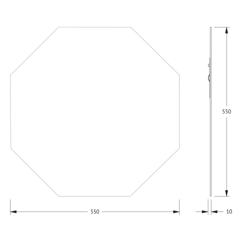 Зеркало в ванную Evoform Primary BY 0075 55х55 цвет хром - фото 2