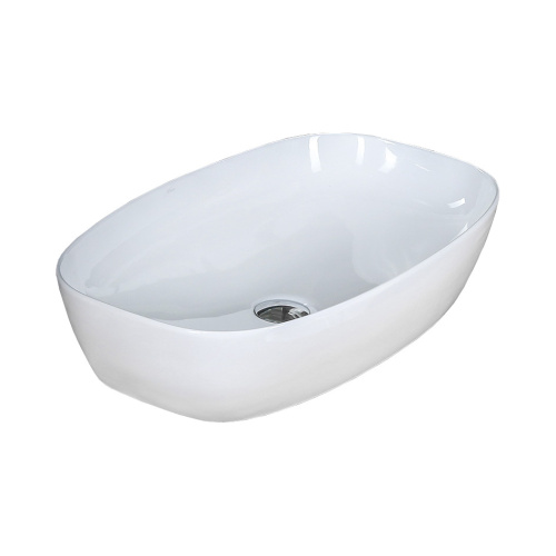 Раковина из сантехнического фарфора Melana A500A-805 60х38 накладная цвет белый без отверстий под смеситель - фото 5