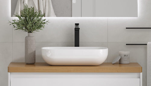 Столешница Velvex KLAUFS st.KLA.100 дуб французский 100х45х4 накладная цвет шатанэ - фото 2