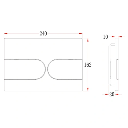 Кнопка смыва механическая Veconi FLUSH FLV6-B цвет черный - фото 2