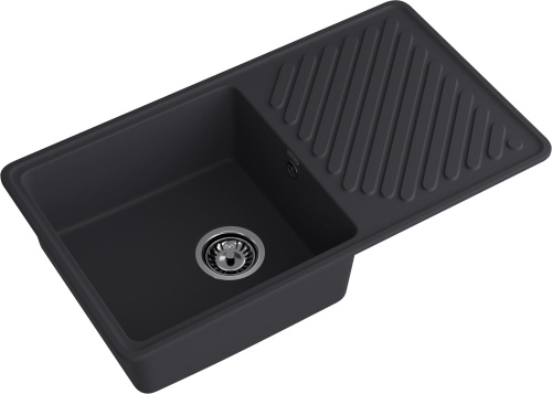 Кухонная мойка Granfest Quarz 53 черный 85х48 цвет черный поверхность матовая - фото 2