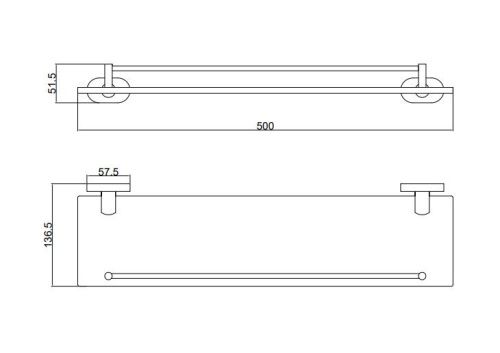 Полка в ванную комнату BELZ B90107 - фото 2