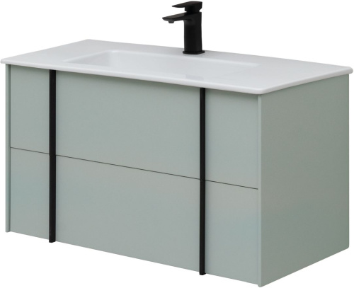 Тумба под раковину Allen Brau Reality 1.32006.PWM 90х46х50 подвесная цвет зеленый - фото 3