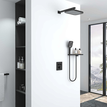 Душевая система Vincea VSFW-321MT1RMB встраиваемая в стену с термостатом
