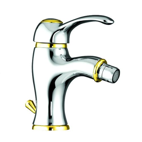 Смеситель Webert Aurora AU840102017 на биде хром/золото - фото 2