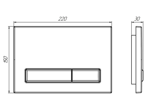 Клавиша смыва механическая Bas ИУ00007 цвет черный матовый - фото 2
