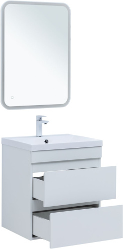 Тумба под раковину Aquanet Нота NEW 00335417 57х47х61 подвесная цвет белый - фото 4