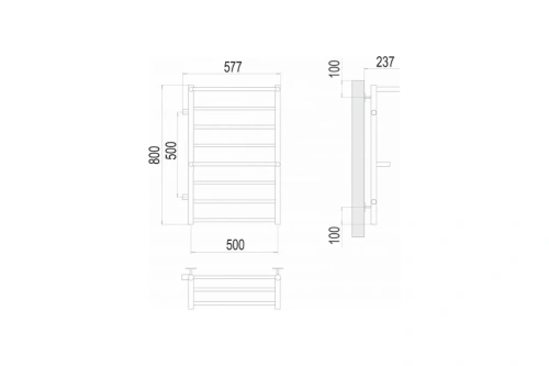 Полотенцесушитель Terminus Анкона П8 4670078531476 50х80 водяной хром - фото 3