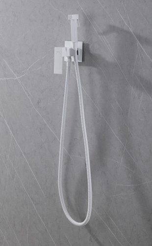 Гигиенический душ со смесителем ABBER Daheim AF8226W белый матовый - фото 3