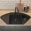 Кухонная мойка Uperwood Quartz Premium UPD-06 3910202123 100х50 цвет черный поверхность матовая