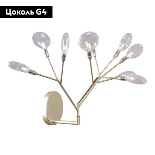 Бра Crystal Lux Evita (Евита) Evita AP9 Gold/Transparent - фото 2