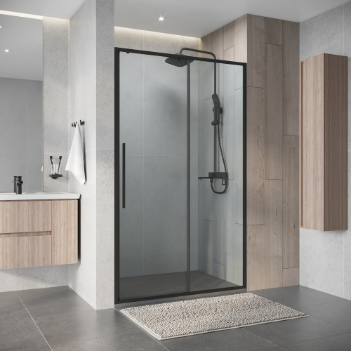 Душевая дверь Niagara Nova NG-34-11AGR 110х195 стекло прозрачное профиль графит матовый - фото 3