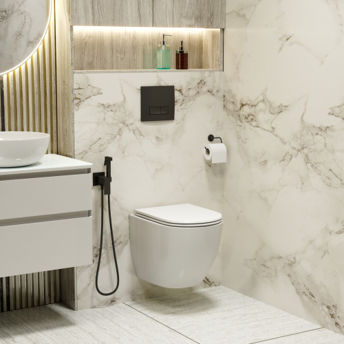 Клавиша смыва механическая Grossman Classic 800.T1.04.210.210 цвет черный матовый - фото 3