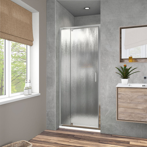 Душевая дверь Vincea Intra VDP-1I8090CH 90х190 стекло текстурное профиль хром глянцевый