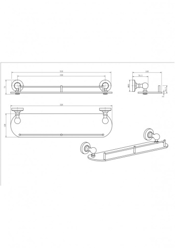 Полка CeramaLux Caps 51311 - фото 2