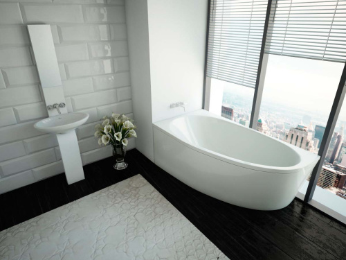 Ванна акриловая Aquatek Дива DIV170-0000002 170х90 пристенная асимметричная без каркаса без ручек - фото 3