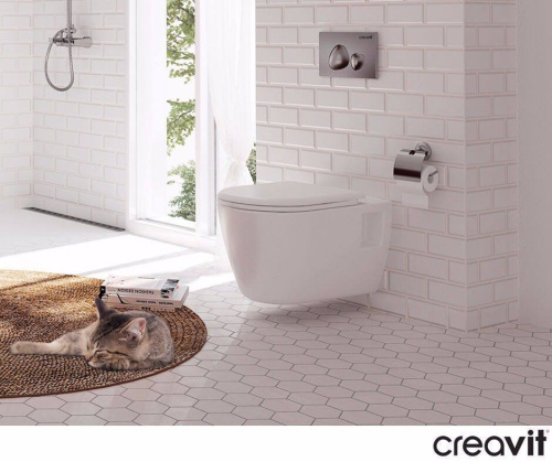 Клавиша смыва механическая Creavit GP7003.00 цвет хром матовый - фото 3