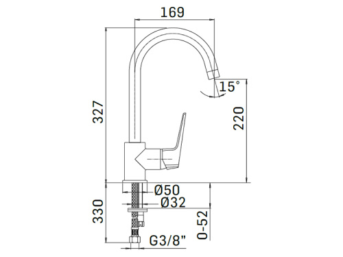 Смеситель для кухни Mamoli Programma Cucina 793000009001 на раковину хром - фото 2