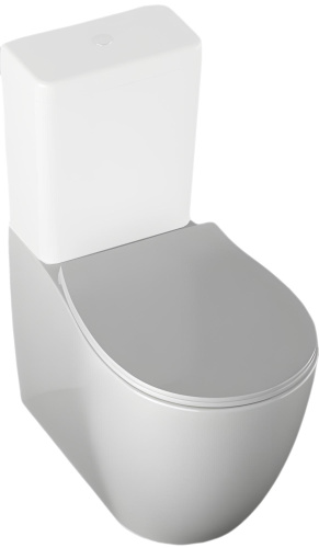 Чаша унитаза напольная Allen Brau Fantasy 4.11009.20 цвет белый без бачка с сиденьем микролифт безободковая каскадный смыв - фото 3