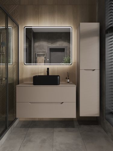 Тумба с раковиной Orange Line Li-100TuLMDF+B02-460MB 101х46х68 - фото 5