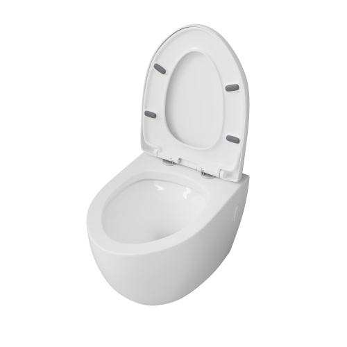 Унитаз подвесной Grossman Санфаянс GR-4451S белый глянцевый с сиденьем микролифт безободковый каскадный смыв - фото 4