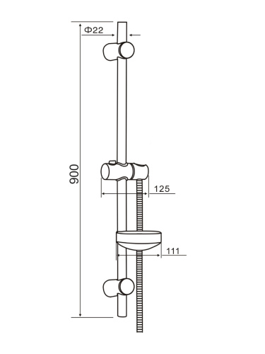 Штанга для душа Orange ORANGE OS9 хром - фото 3