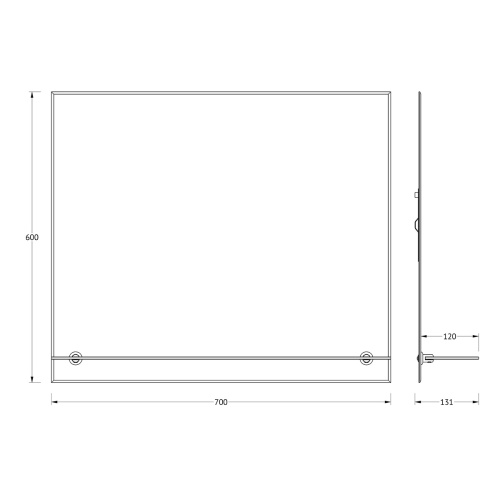Зеркало в ванную Evoform Attractive BY 0515 70х60 цвет хром - фото 2