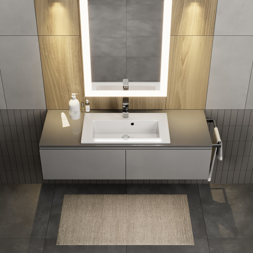 Раковина керамическая Uperwood Aurora RAurora60wg 61х36 полувстраиваемая цвет белый - фото 4