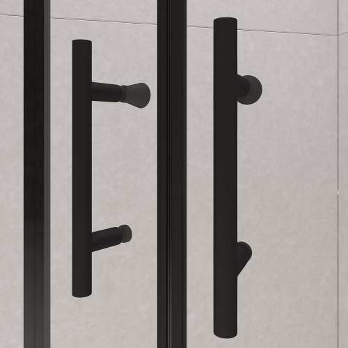 Душевой уголок RGW Passage 02085100-14 100х100 стекло прозрачное профиль черный без поддона - фото 4