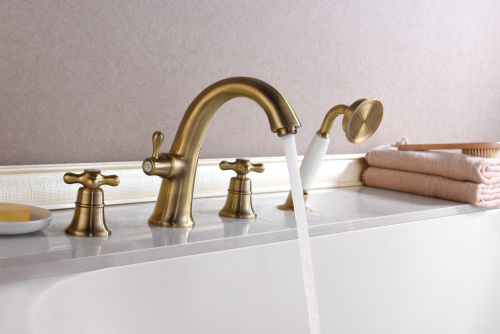 Смеситель для ванны LeMark Vintage LM2841B на борт ванны бронза - фото 2