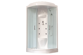 Душевая кабина Royal Bath НК RB100HK7-WT 100х100 четверть круга с крышей ориентация универсальная