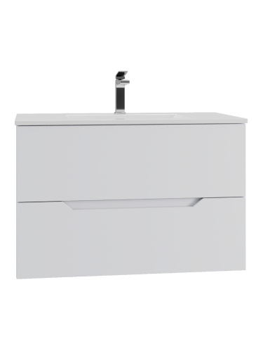 Тумба с раковиной Orange Line Li-80Tuw+Ra 82х47х54 цвет белый - фото 3