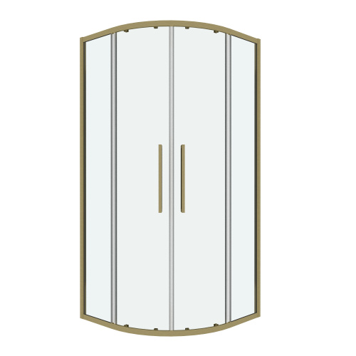 Душевой уголок Grossman Cosmo 301.K33.02.9090.32.00 90х90 стекло прозрачное профиль золото матовое без поддона