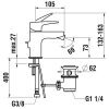 Смеситель Laufen Laurin HF500710100000 на биде хром