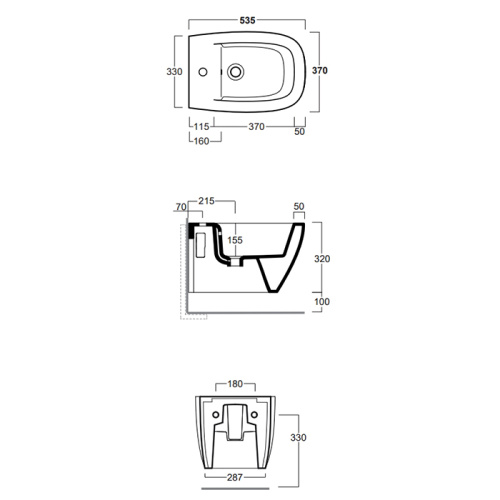 Биде Simas Juniper JU19bi подвесное - фото 2