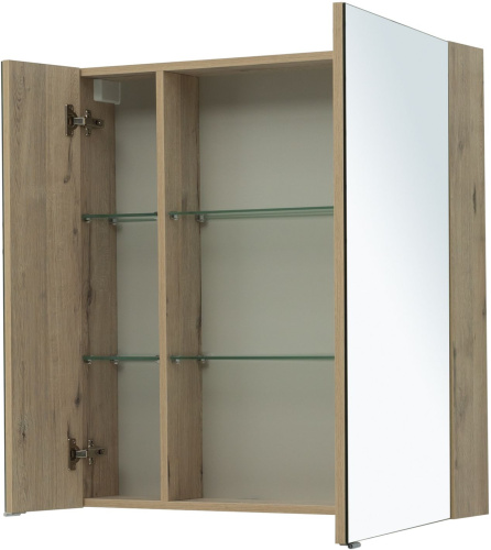 Зеркало-шкаф Aquanet Алвита New 00277537 80х17х85 подвесной цвет коричневый - фото 4