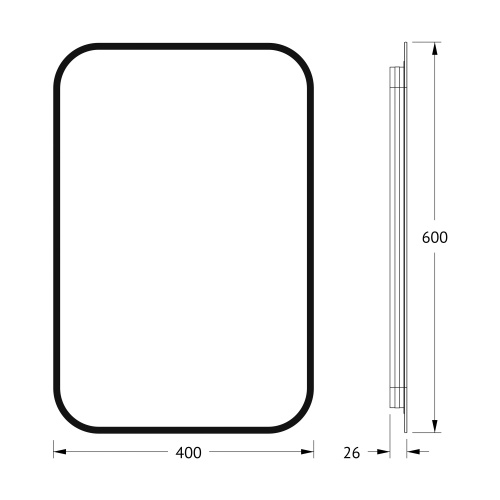 Зеркало в ванную Defesto AURA DF 2972 40х60 - фото 2