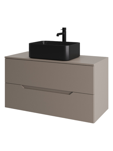 Тумба с раковиной Orange Line Li-100TuLMDF+B02-460MB 101х46х68 - фото 2