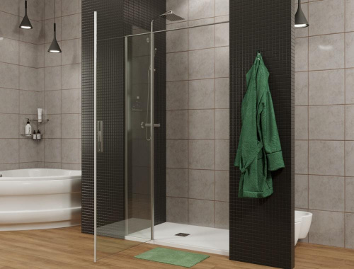 Душевая дверь Allen Brau Priority 3.31036.BBA 140х200 стекло прозрачное профиль черный - фото 5