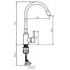 Смеситель для кухни Dorff Logic D3007622 на мойку черный/хром